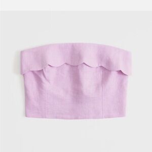 Lavender Scalloped Tube Top